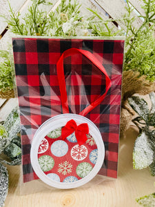 Canning lid Christmas ornament