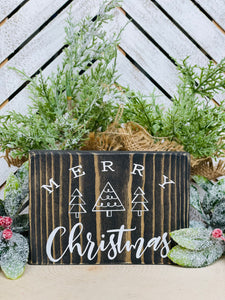 Merry Christmas wood sign